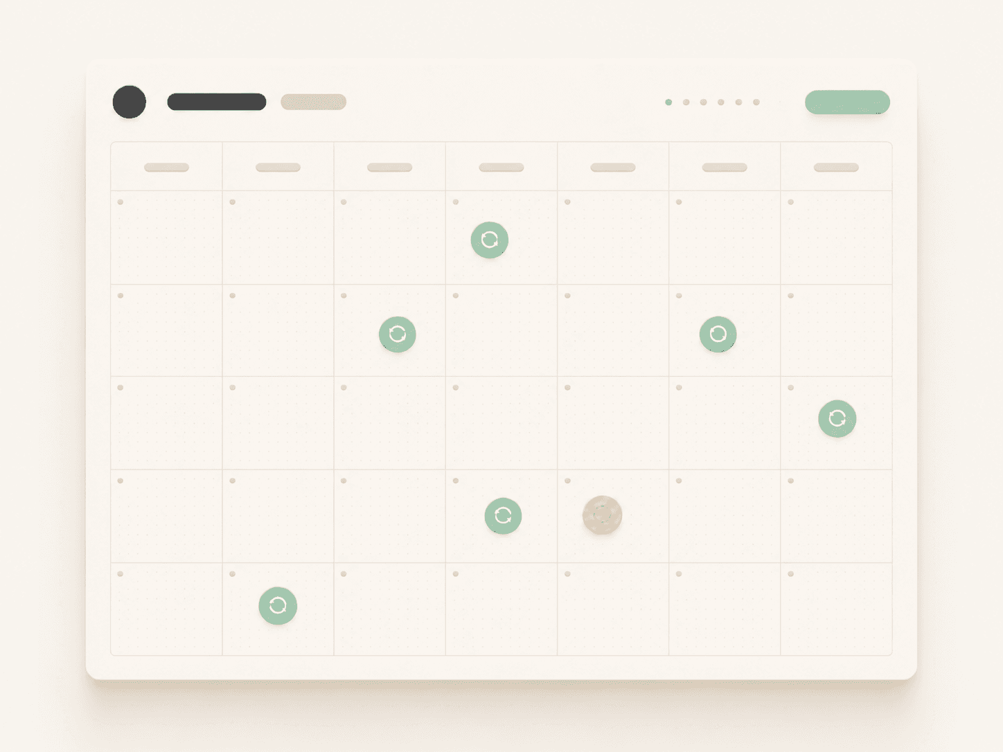 Renewal calendar example output